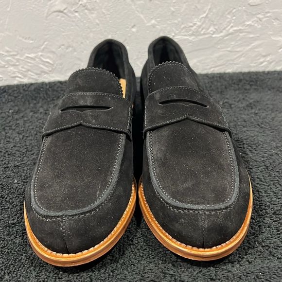 🔥🔥 TO BOOT NEW YORK Adam Dereck Black Suede Penny Loafers Italy Sz 9 - PERFECT - Picture 4 of 12